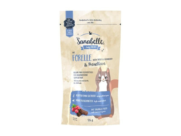 Friandises pour chats truite et airelles 55g Sanabelle