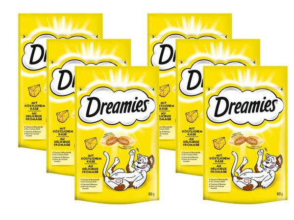 Friandise pour chats au fromage, 6 x 60g Dreamies
