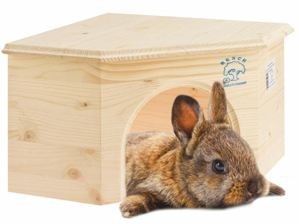 Petite maison d'angle pour lapin Resch