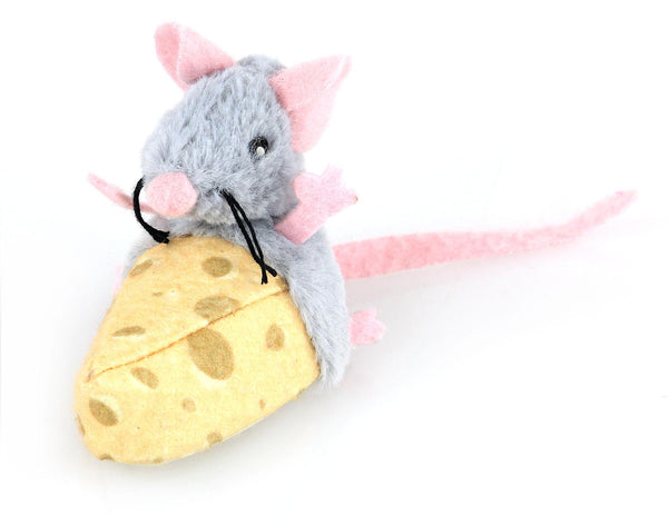 Gerbille en peluche sur morceau de fromage