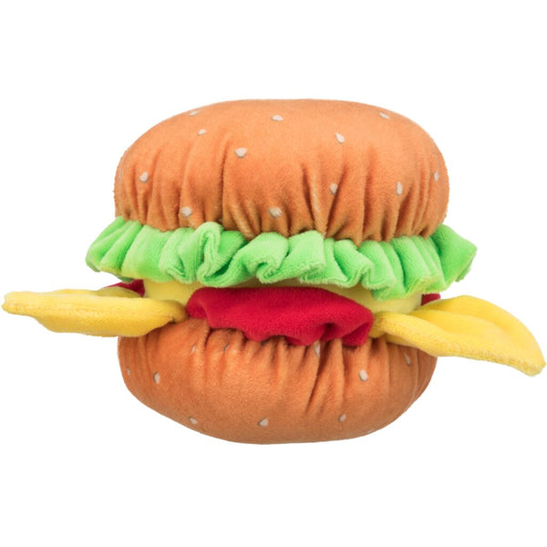 3x hamburger, peluche, 13 cm