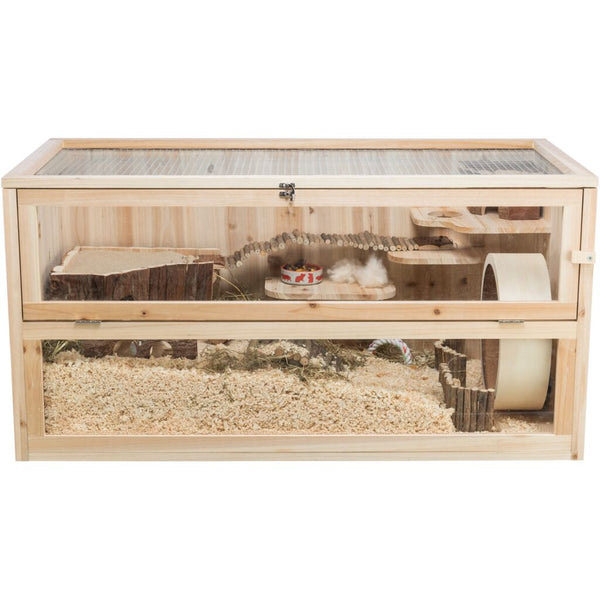 Cage pour rongeurs, bois, 100 × 50 × 50 cm