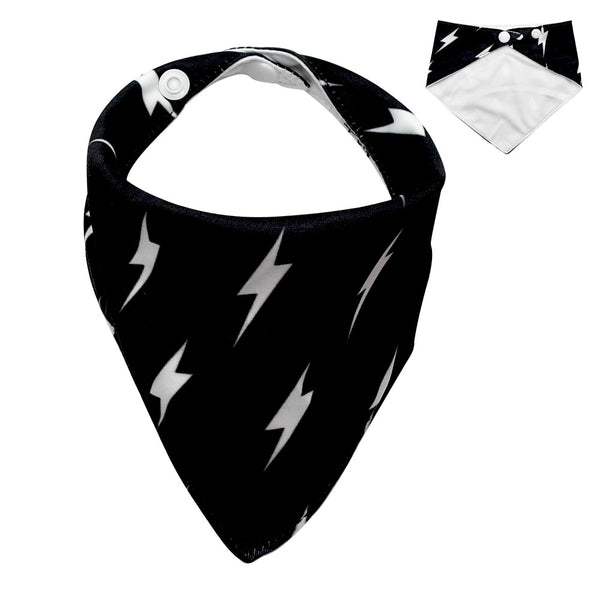 Foulard noir avec des éclairs blancs